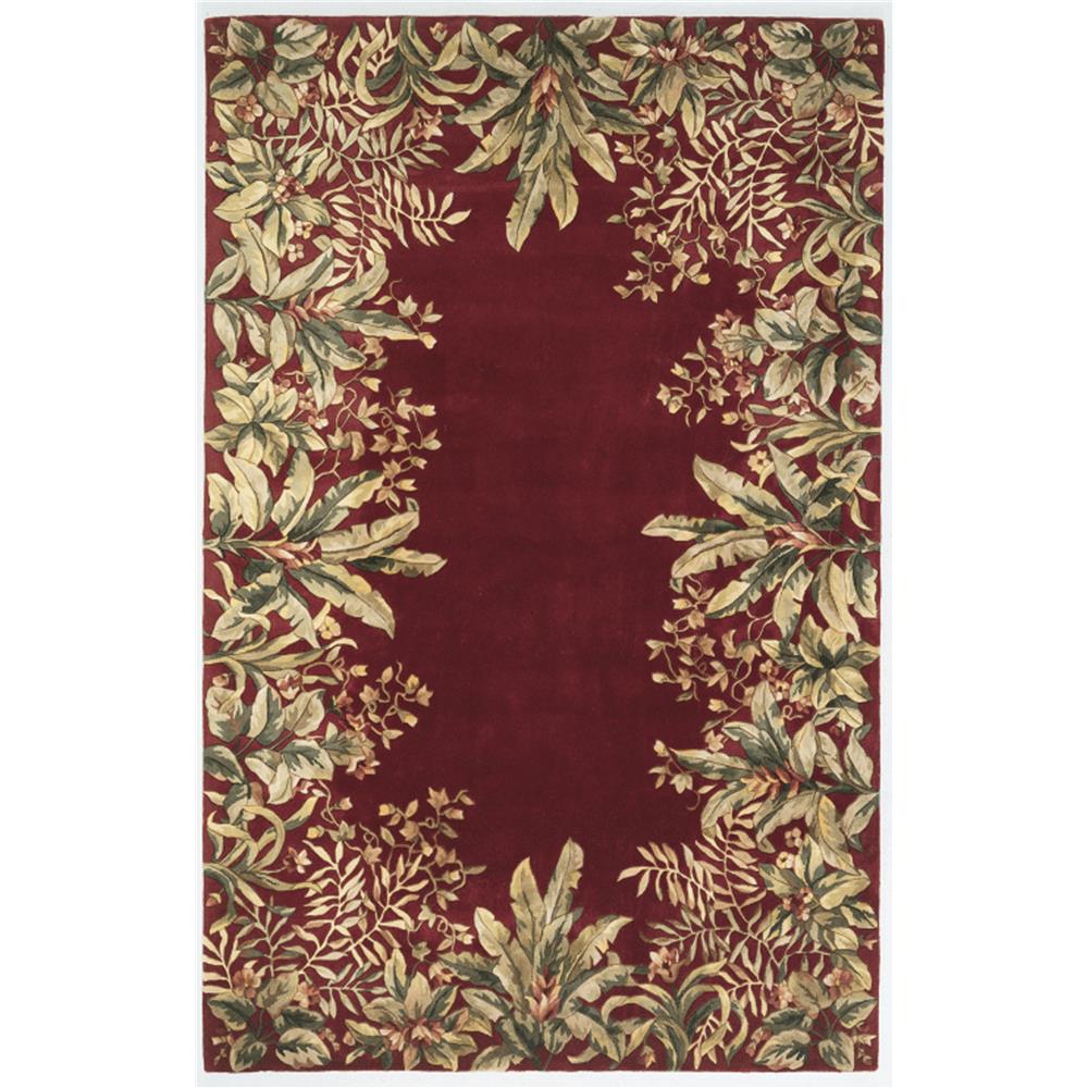 KAS 9017 Emerald 2 Ft. X 3 Ft. Rectangle Rug in Ruby